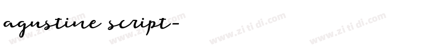 agustine script字体转换